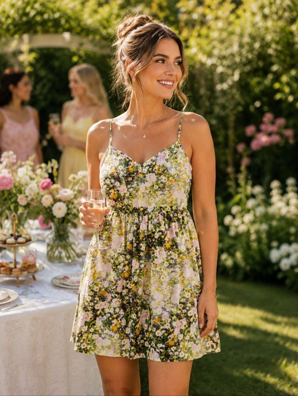 Madewell Sungarden Floral Print Silk V-neck Cami Dress Feminine Summer Women's 2